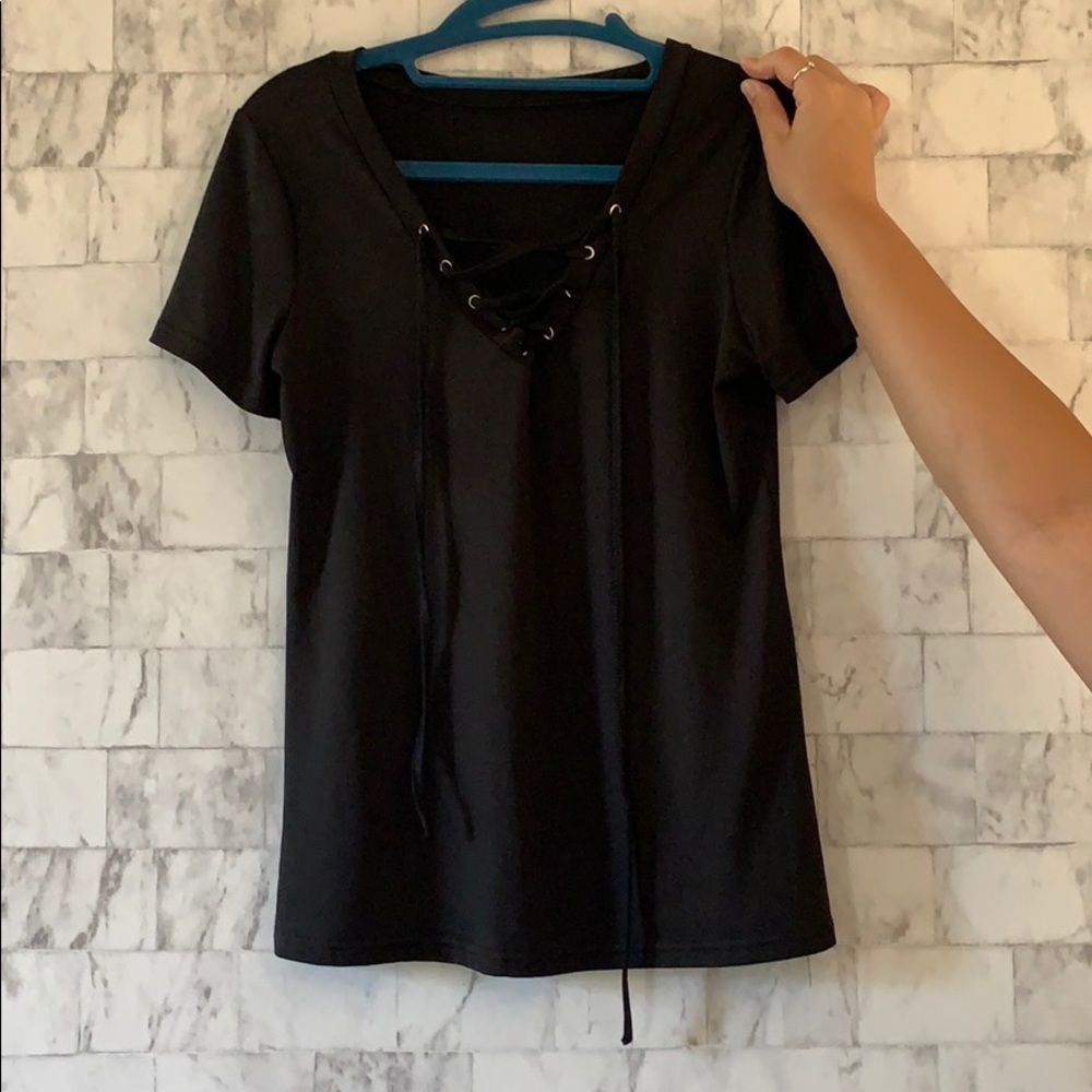 Lace up top
